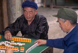 Majong players Chongqing China