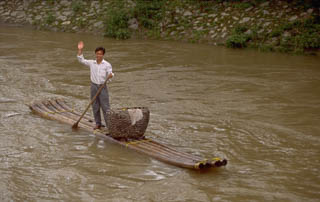 Bamboo raft Guilin China