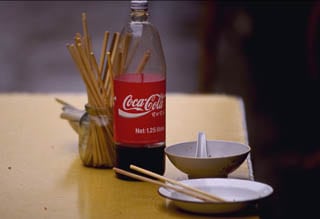 Coke and chopsticks China