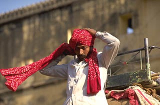 Indian turban Amber Fort Jaipur