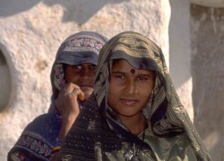 Veiled ladies Varanasi India