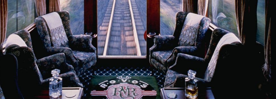 Rear car of Rovos Rail Train South Africa