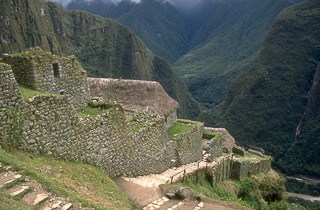 Sliding path Machu Picchu Peru