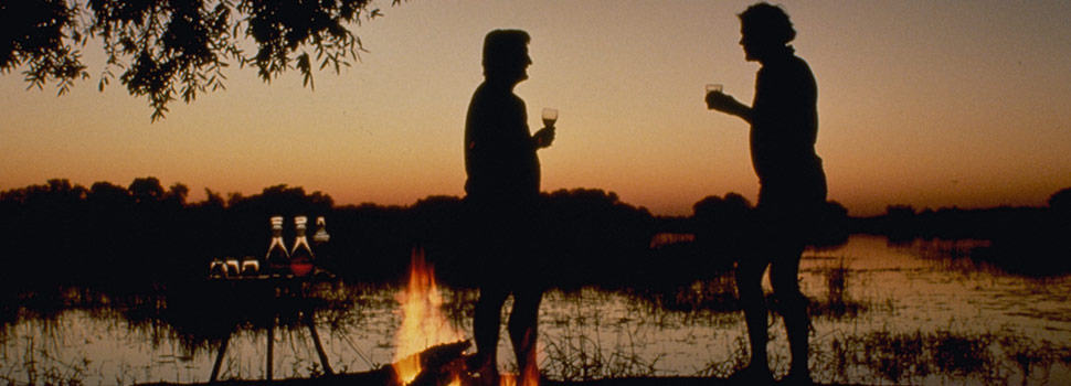 Fireside cocktails on safari