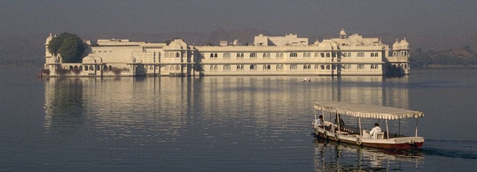 Lake Palace on lake in Udaipur